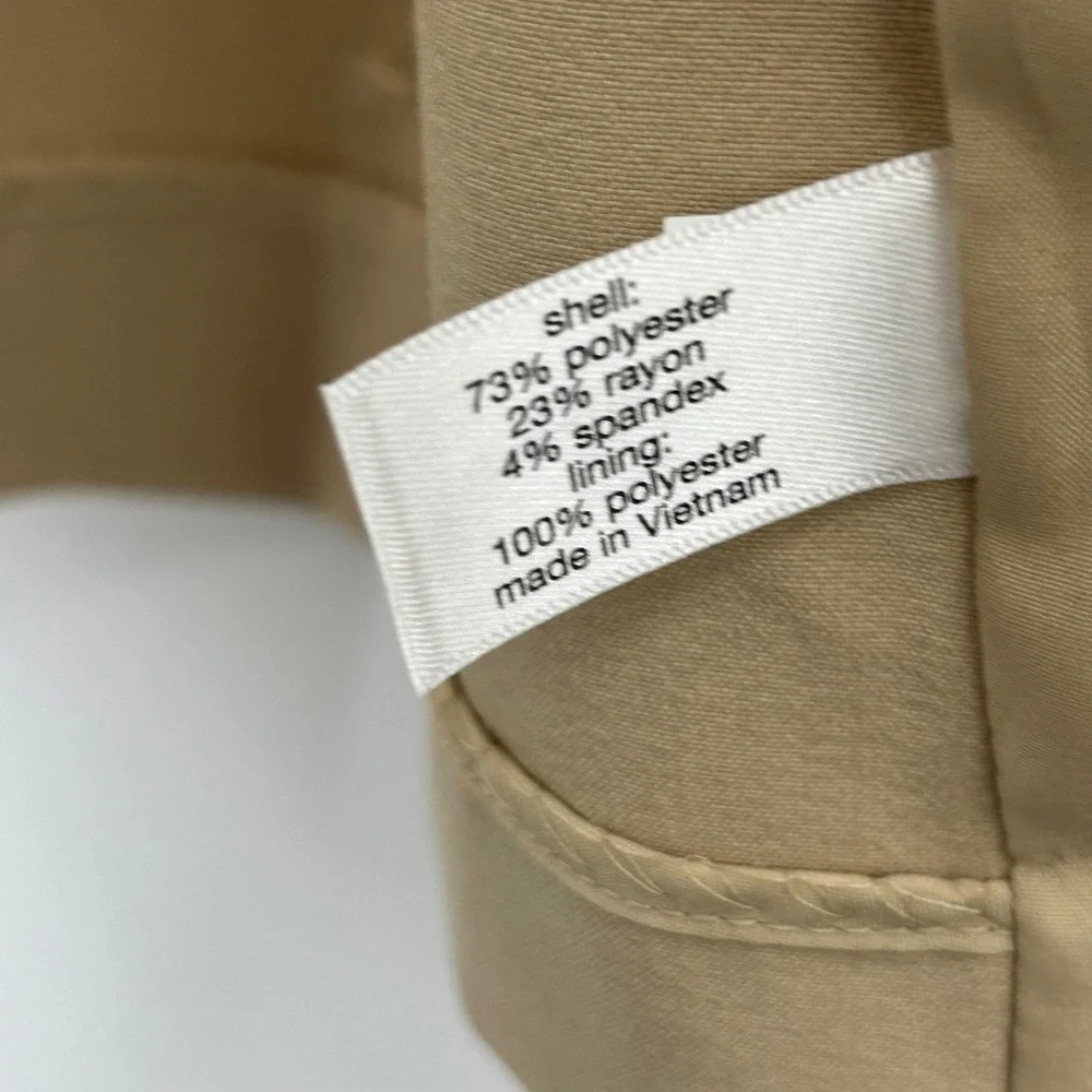 Wms Plus Size Modern Tan Single Button Blazer 26W Beige Professional Lane Bryant - Picture 4 of 9
